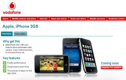 iPhone 3GS on Vodafone Ireland